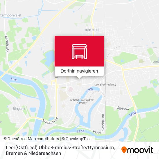 Leer(Ostfriesl) Ubbo-Emmius-Straße / Gymnasium Karte