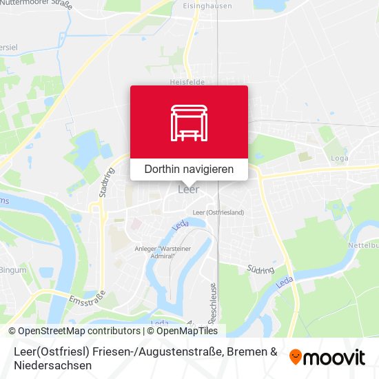 Leer(Ostfriesl) Friesen- / Augustenstraße Karte