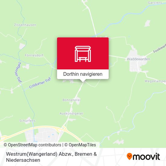 Westrum(Wangerland) Abzw. Karte