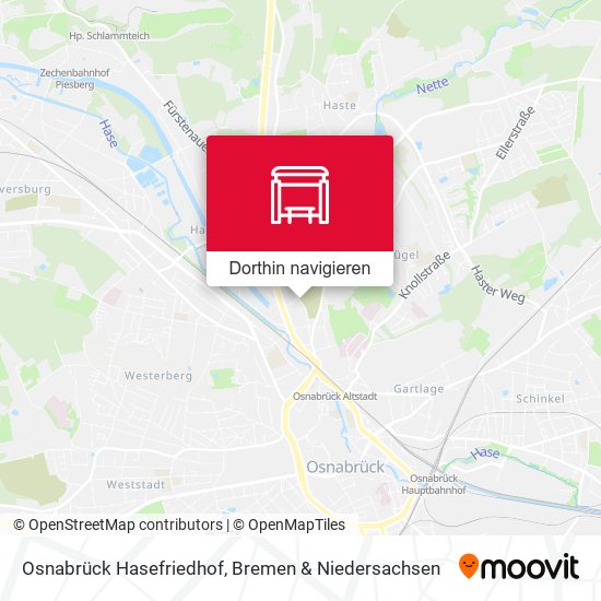 Osnabrück Hasefriedhof Karte