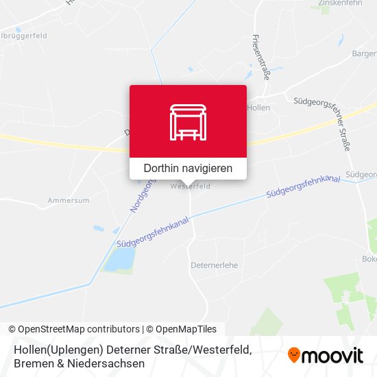 Hollen(Uplengen) Deterner Straße / Westerfeld Karte