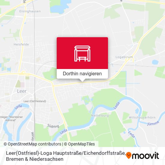 Leer(Ostfriesl)-Loga Hauptstraße / Eichendorffstraße Karte
