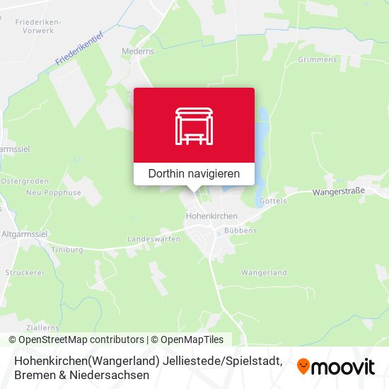 Hohenkirchen(Wangerland) Jelliestede / Spielstadt Karte
