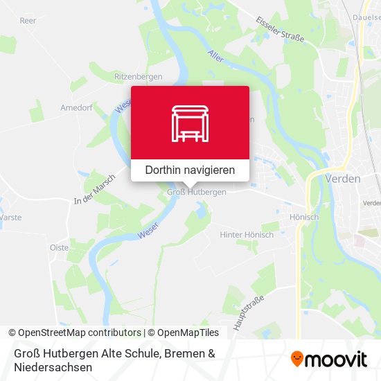 Groß Hutbergen Alte Schule Karte