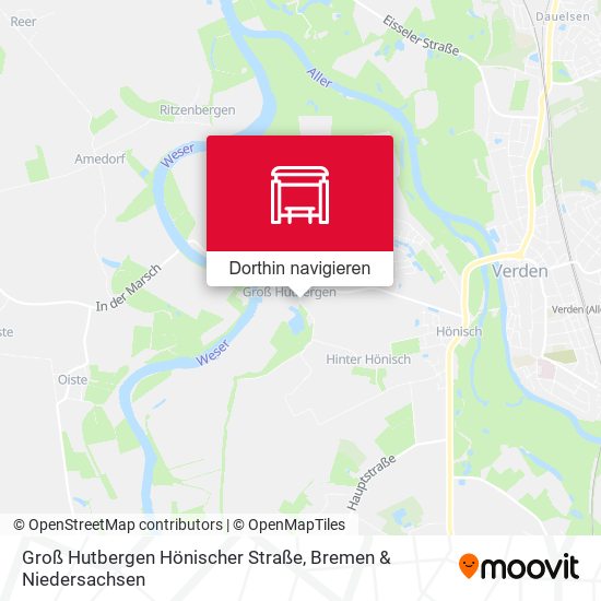 Groß Hutbergen Hönischer Straße Karte