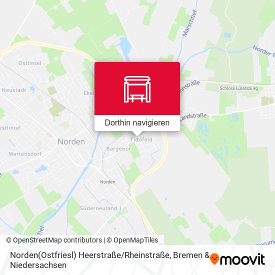 Norden(Ostfriesl) Heerstraße / Rheinstraße Karte