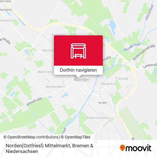 Norden(Ostfriesl) Mittelmarkt Karte
