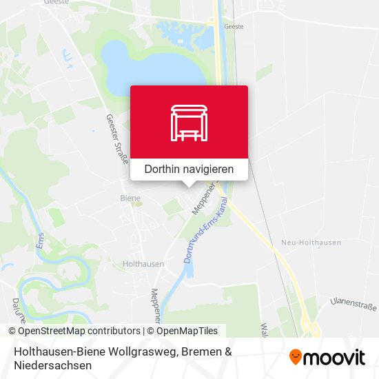 Holthausen-Biene Wollgrasweg Karte
