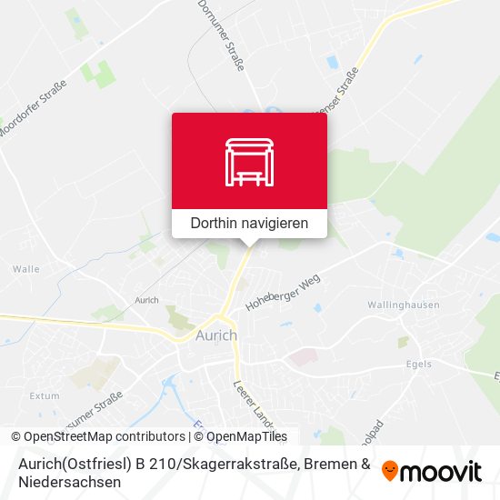 Aurich(Ostfriesl) B 210 / Skagerrakstraße Karte