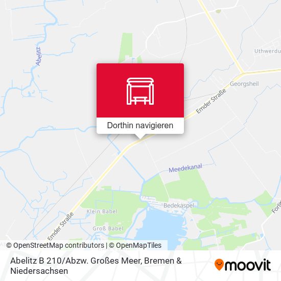 Abelitz B 210 / Abzw. Großes Meer Karte