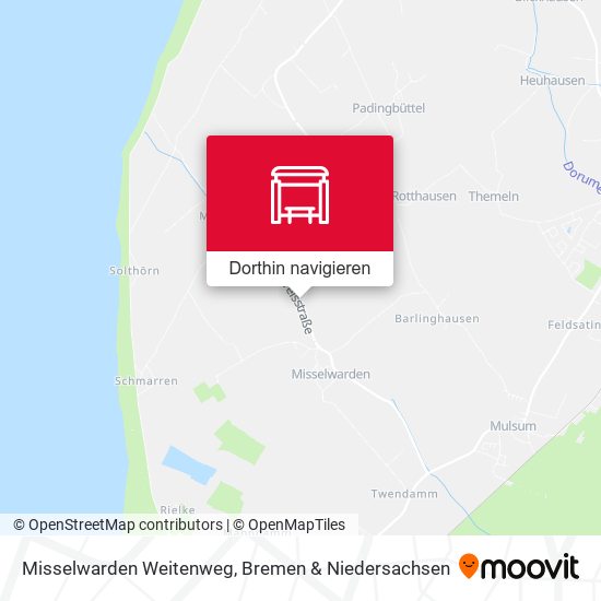 Misselwarden Weitenweg Karte