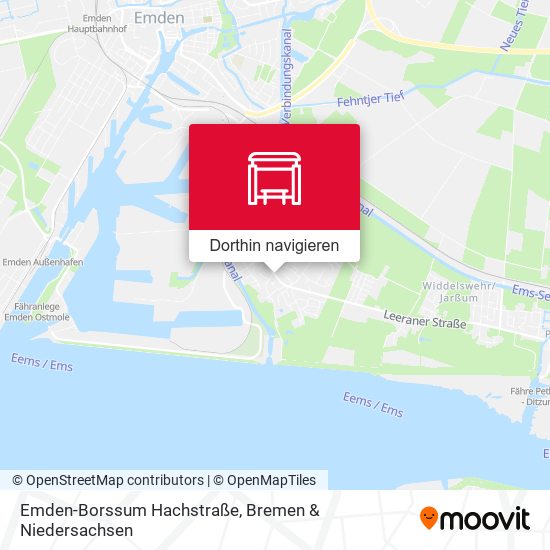 Emden-Borssum Hachstraße Karte