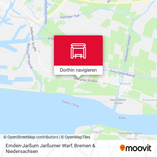 Emden-Jarßum Jarßumer Warf Karte