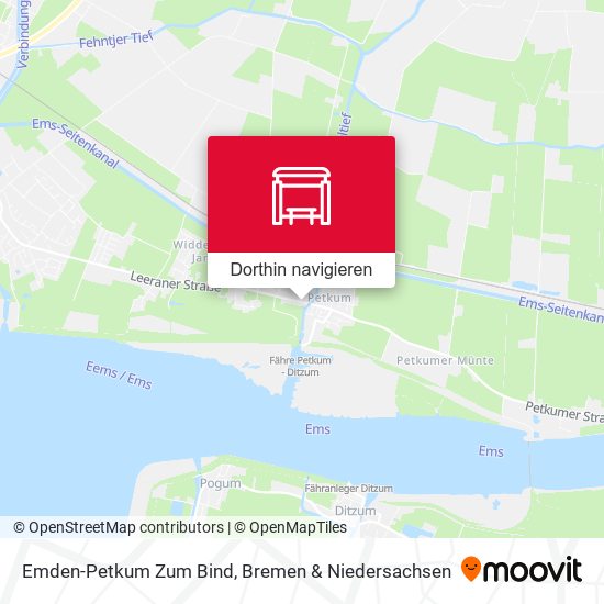 Emden-Petkum Zum Bind Karte