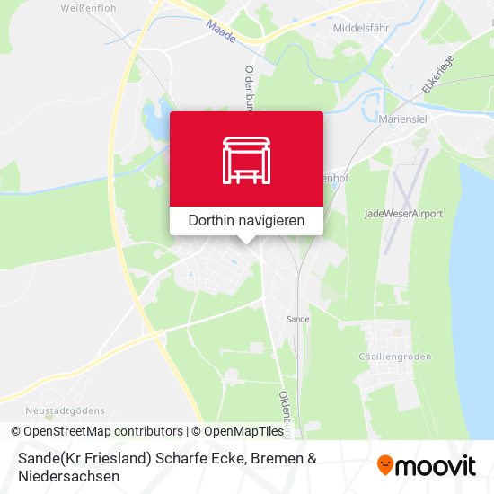 Sande(Kr Friesland) Scharfe Ecke Karte