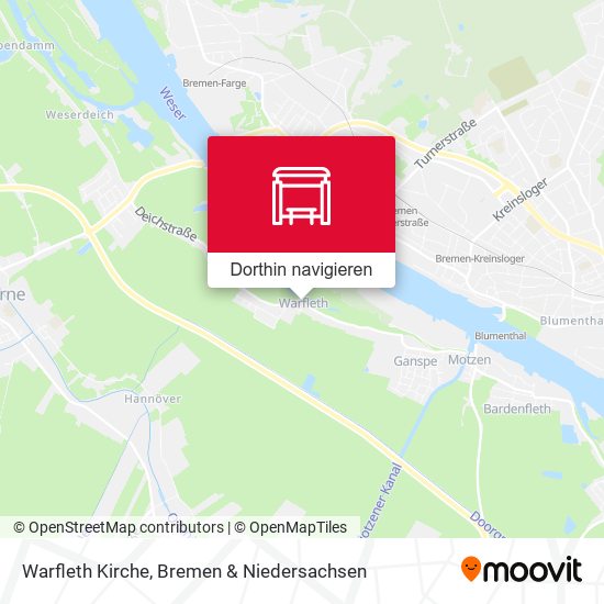 Warfleth Kirche Karte