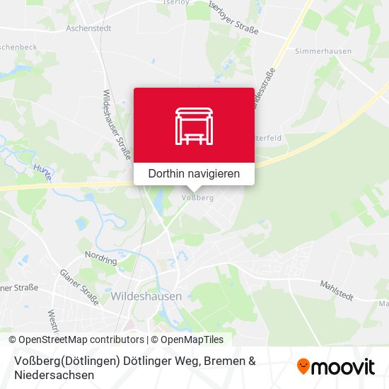 Voßberg(Dötlingen) Dötlinger Weg Karte