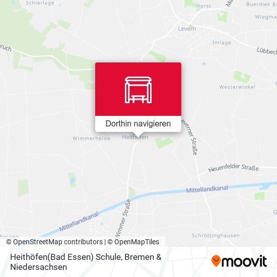 Heithöfen(Bad Essen) Schule Karte