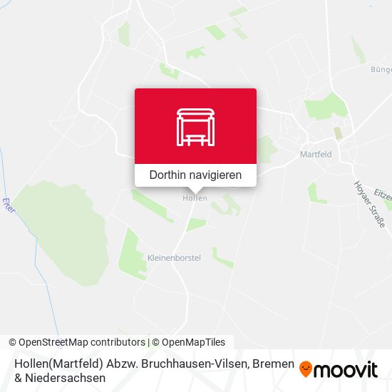 Hollen(Martfeld) Abzw. Bruchhausen-Vilsen Karte