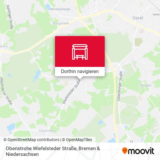 Obenstrohe Wiefelsteder Straße Karte