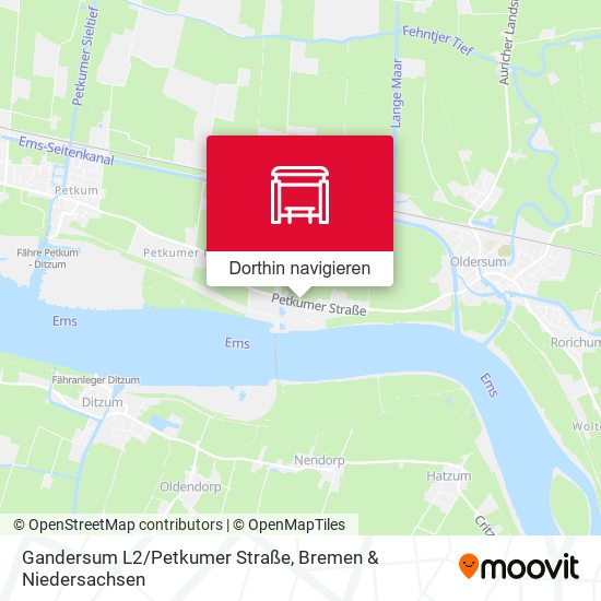 Gandersum L2/Petkumer Straße Karte
