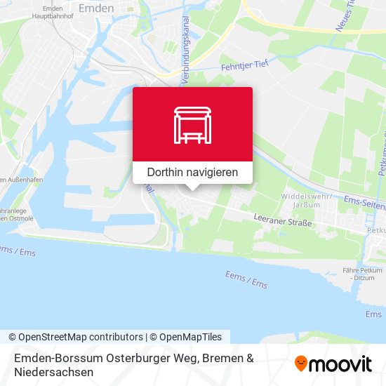 Emden-Borssum Osterburger Weg Karte