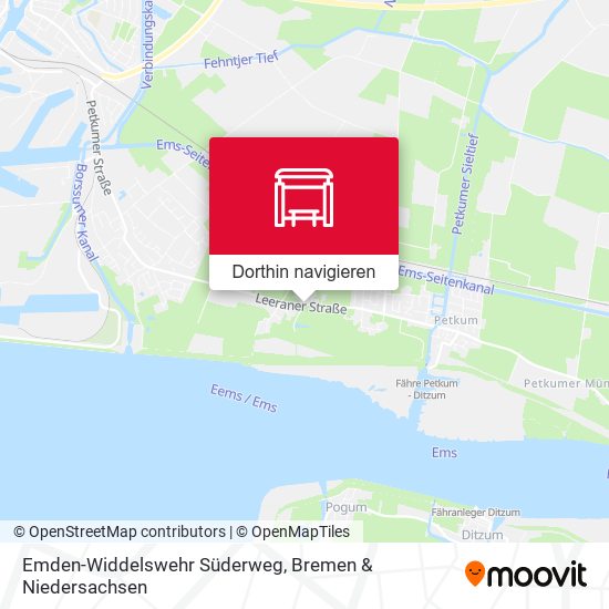 Emden-Widdelswehr Süderweg Karte