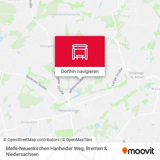 Melle-Neuenkirchen Hanheider Weg Karte