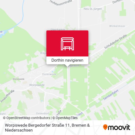 Worpswede Bergedorfer Straße 11 Karte