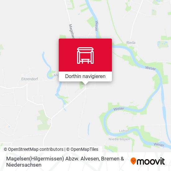 Magelsen(Hilgermissen) Abzw. Alvesen Karte