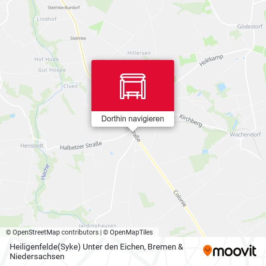 Heiligenfelde(Syke) Unter den Eichen Karte