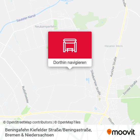 Beningafehn Kiefelder Straße / Beningastraße Karte