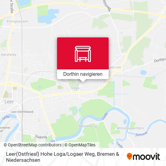 Leer(Ostfriesl) Hohe Loga / Logaer Weg Karte