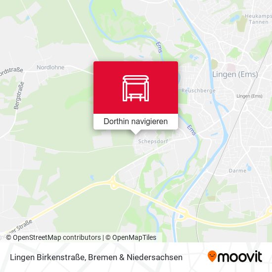 Lingen Birkenstraße Karte