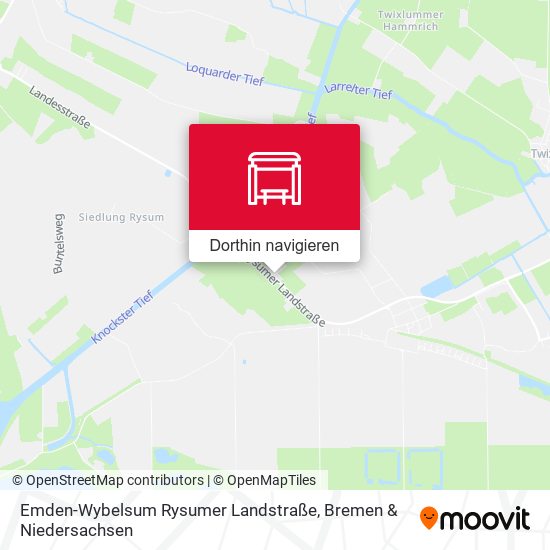 Emden-Wybelsum Rysumer Landstraße Karte