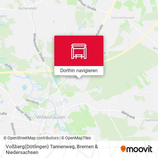 Voßberg(Dötlingen) Tannenweg Karte