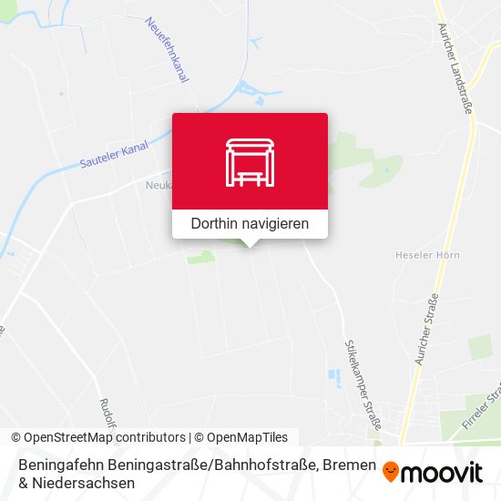 Beningafehn Beningastraße / Bahnhofstraße Karte