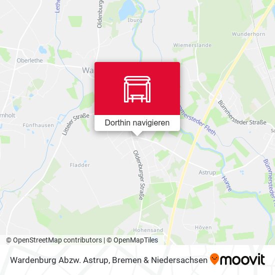 Wardenburg Abzw. Astrup Karte