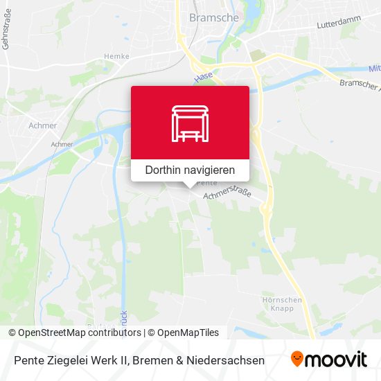 Pente Ziegelei Werk II Karte