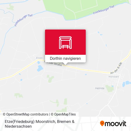 Etze(Friedeburg) Moorstrich Karte