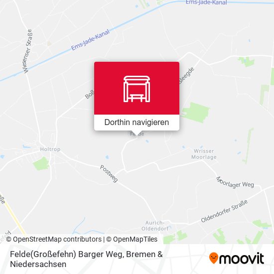 Felde(Großefehn) Barger Weg Karte