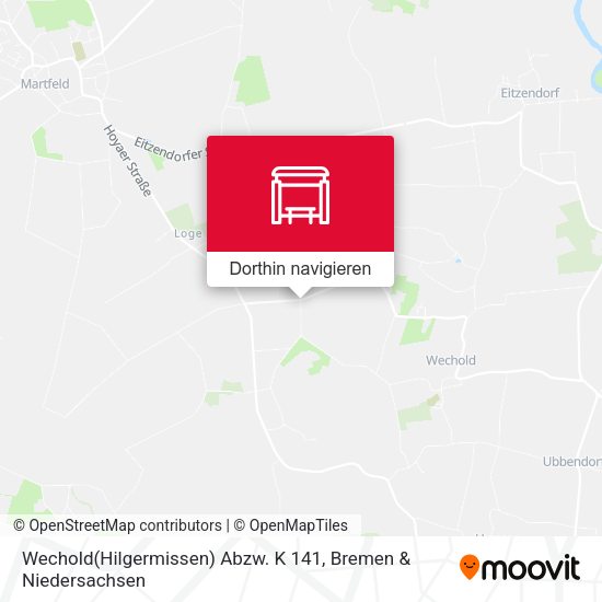 Wechold(Hilgermissen) Abzw. K 141 Karte