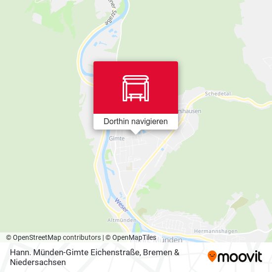 Hann. Münden-Gimte Eichenstraße Karte