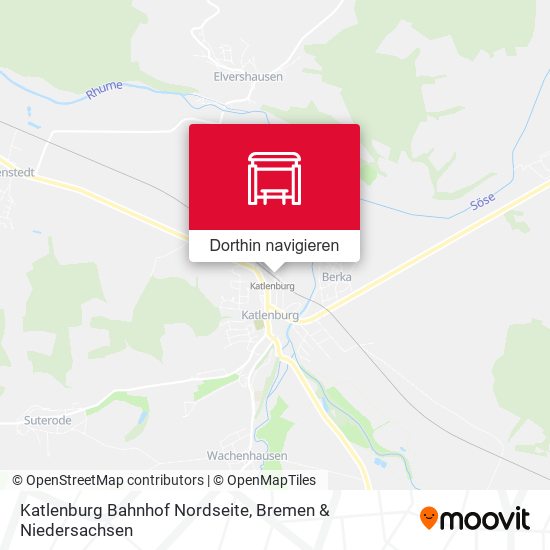 Katlenburg Bahnhof Nordseite Karte