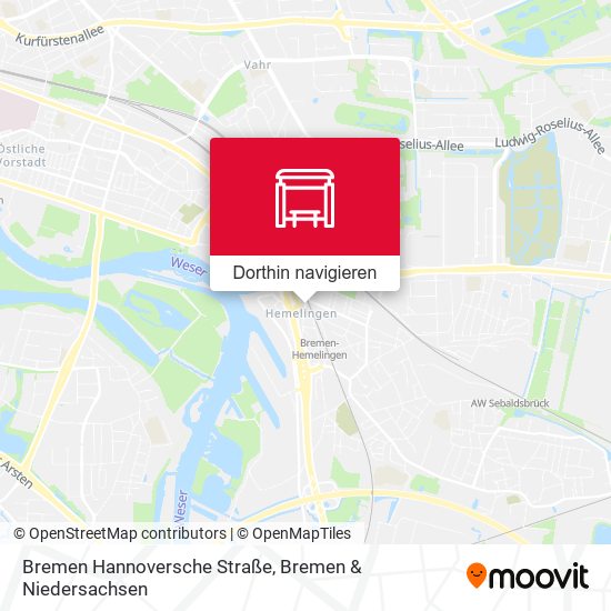 Bremen Hannoversche Straße Karte