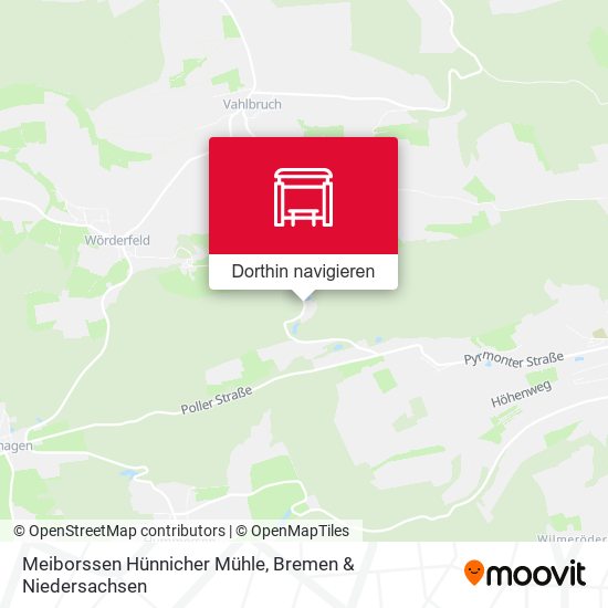 Meiborssen Hünnicher Mühle Karte