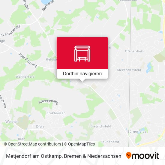 Metjendorf am Ostkamp Karte
