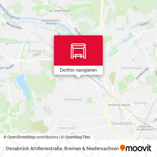 Osnabrück Artilleriestraße Karte