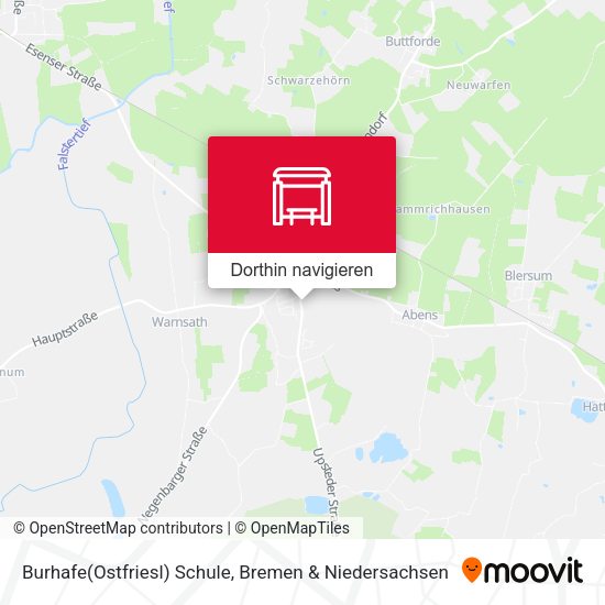 Burhafe(Ostfriesl) Schule Karte