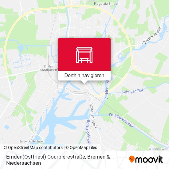 Emden(Ostfriesl) Courbiérestraße Karte
